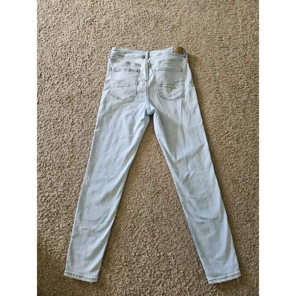 American Eagle Outfitters Women’s Skinny Jeans Light Wash Blue Denim 5-Pocket